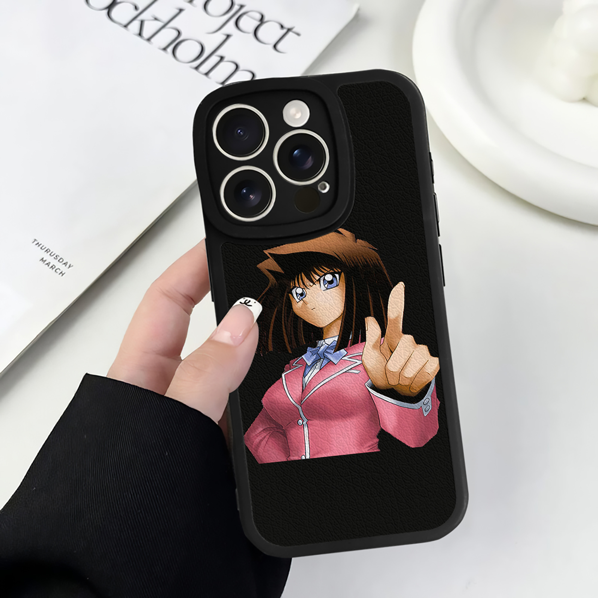遊☆戯☆王 Yu-Gi-Oh! 【iPhone 16シリーズ対応】シリコンスマホケース（レザー調） 材質：シリコン